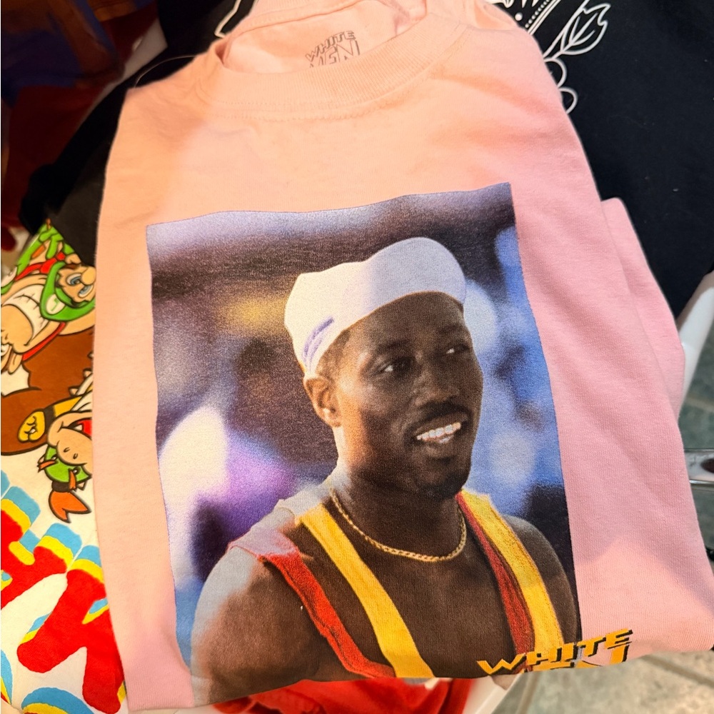 Pink Graphic T-Shirt with Athlete Print